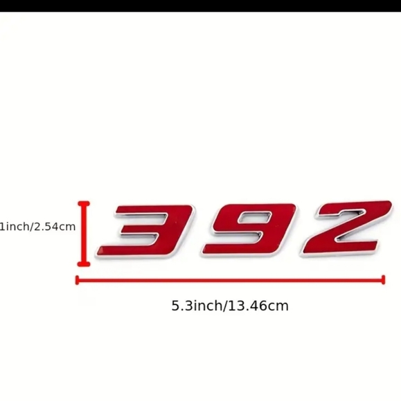 New 392 nameplate logo badge emblem 3M backing.  Choose color - Picture 4 of 7